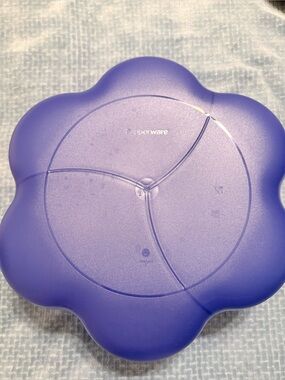 Tupperware Violet Flower Chip and Dip Server
